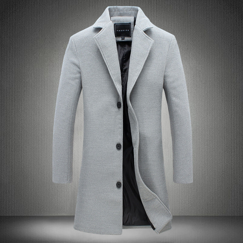 Men's Casual Business Woollen Coat