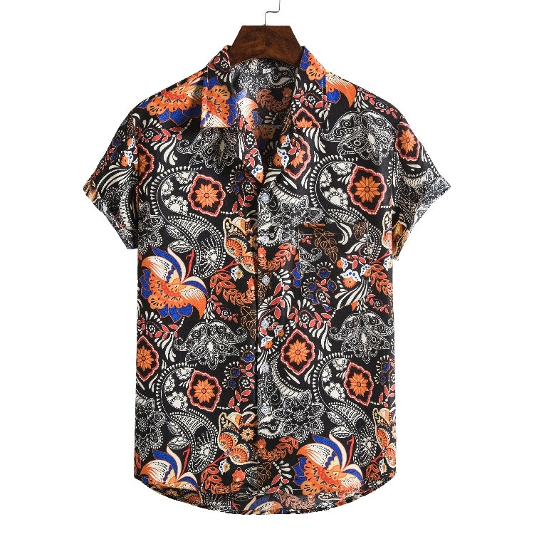 Men's Short-Sleeve Beach Shirt - New Printed Design