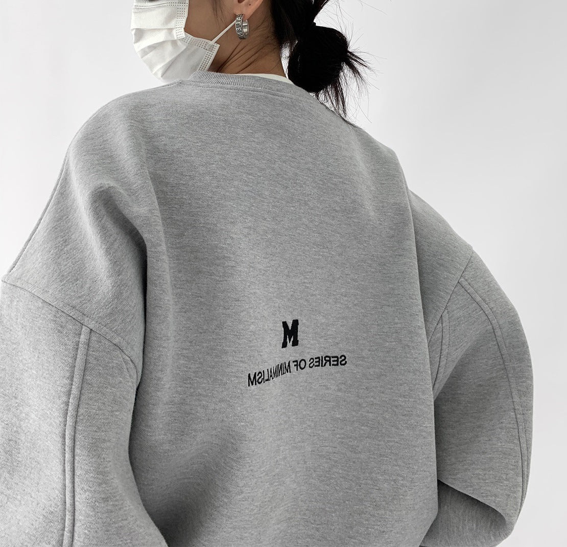 Women's Embroidered Compound Round Neck Sweatshirt