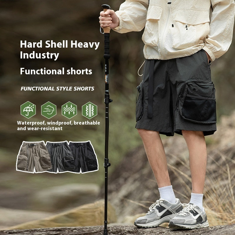 Waterproof Multi-Pocket Outdoor Sports Shorts - Mechanical Style