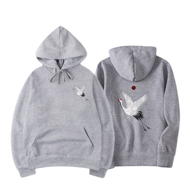 Embroidered Hip Hop Style Hoodie