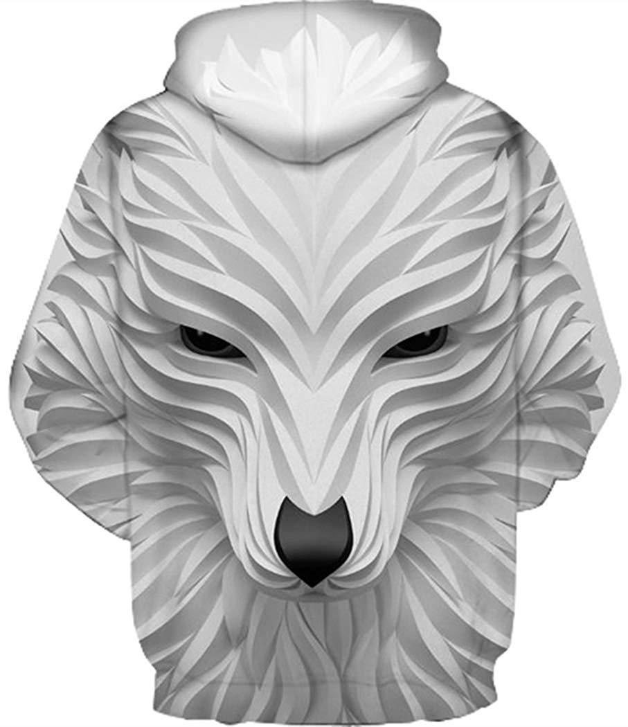 Men Casual Hooded Animal 3D Printed