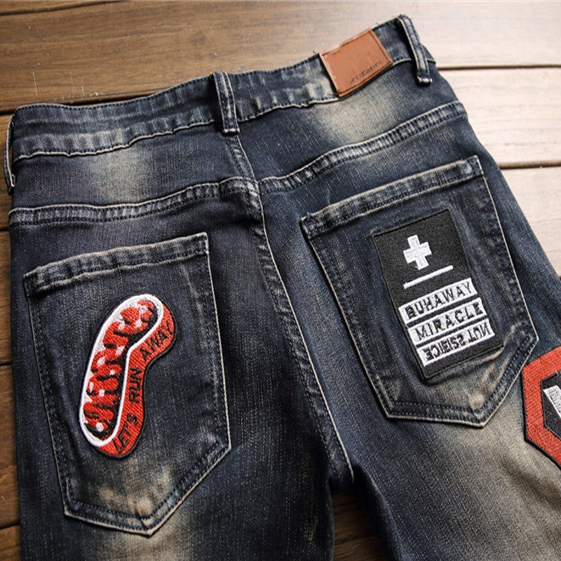 Ripped Jeans Men's Badge Patch