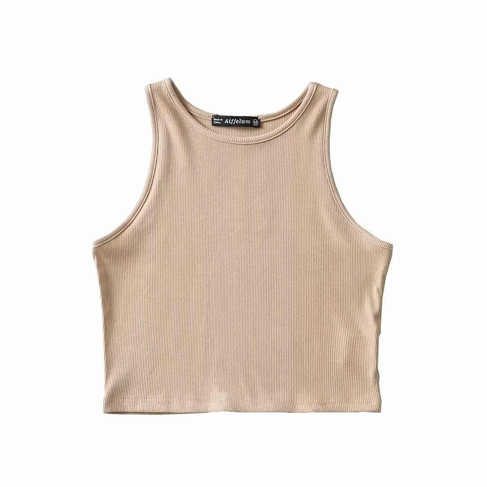Women's Solid Color Jersey Tank Top