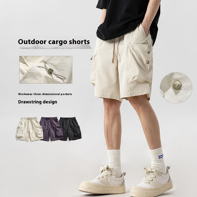 Men's Loose-Fit Multi-Pocket Workwear Shorts - Outdoor Casual Sports