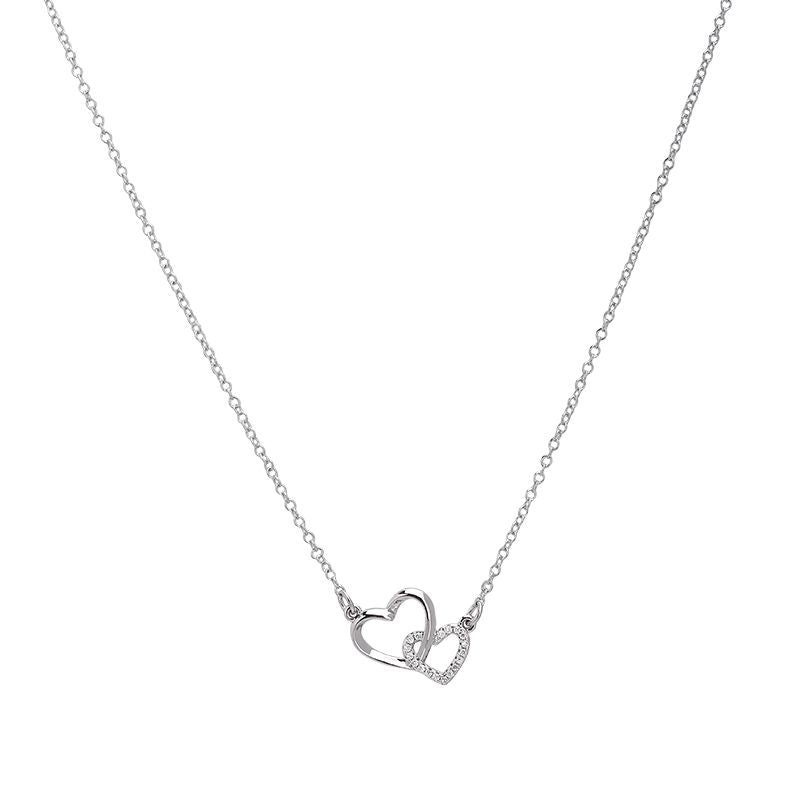 Ring Buckle Heart Clavicle Chain Pendant
