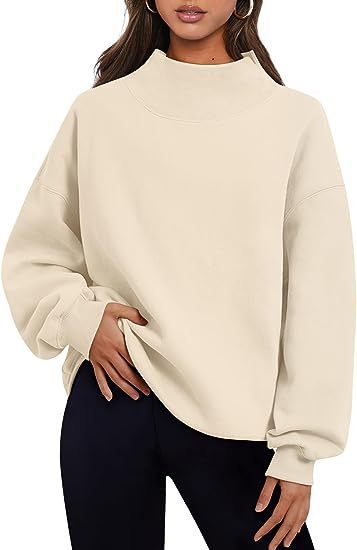 Solid Color Round Neck Sweatshirt