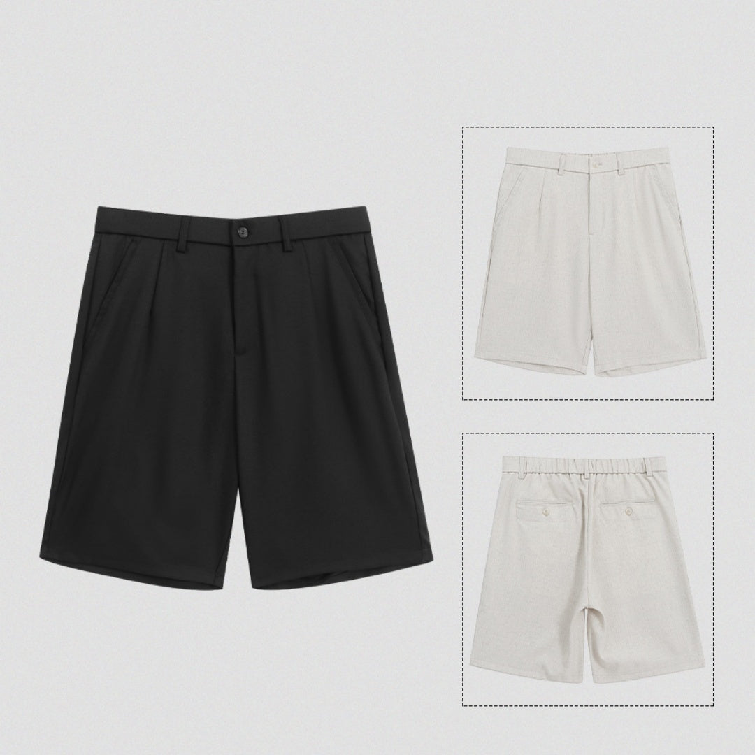 Men's Simple Solid Color Casual Cotton Linen Shorts